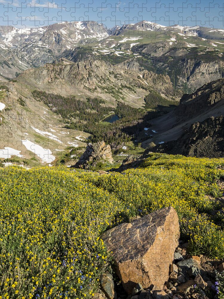 Beartooth Mountains Jigsaw Puzzle featuring the photograph Beartooth Mountains in Summer by D Robert Franz