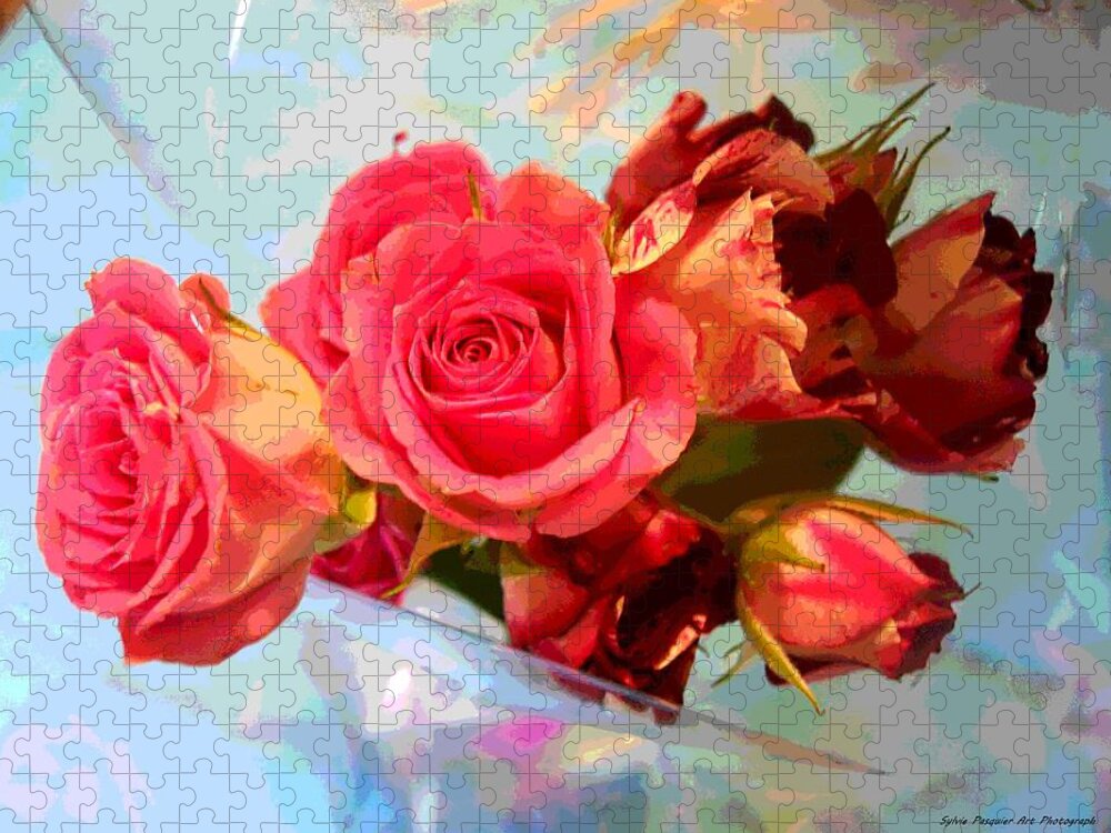 Sylvie Pasquier Jigsaw Puzzle featuring the photograph Roses 4 Lovers by Rogerio Mariani