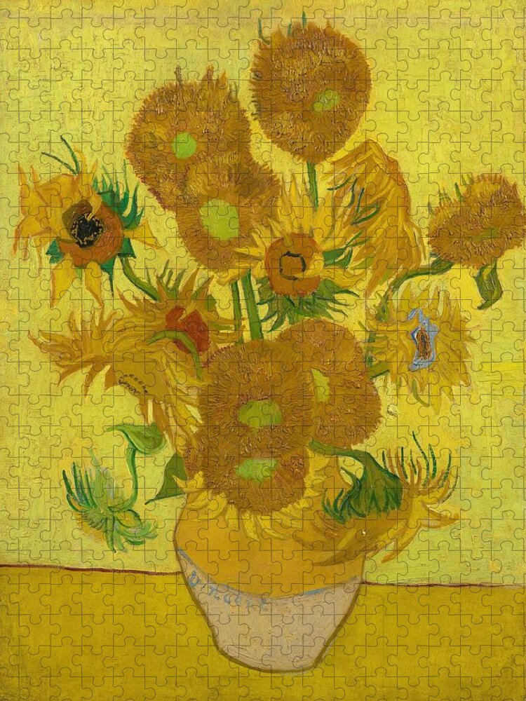  Vincent Van Gogh Jigsaw Puzzle featuring the painting Sunflowers #49 by Vincent van Gogh