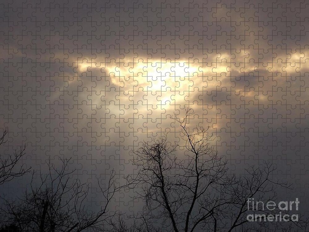 Postcard Jigsaw Puzzle featuring the digital art Praise Be To God by Matthew Seufer