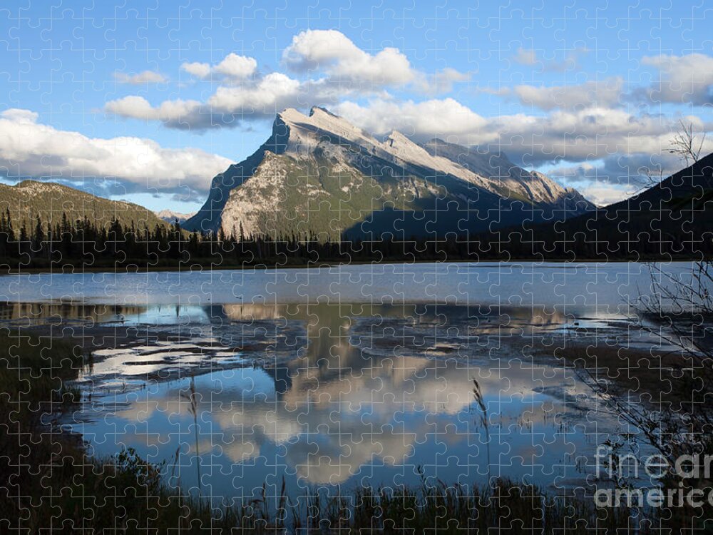 Rundle Jigsaw Puzzle featuring the photograph 0174 Rundle Mountain by Steve Sturgill