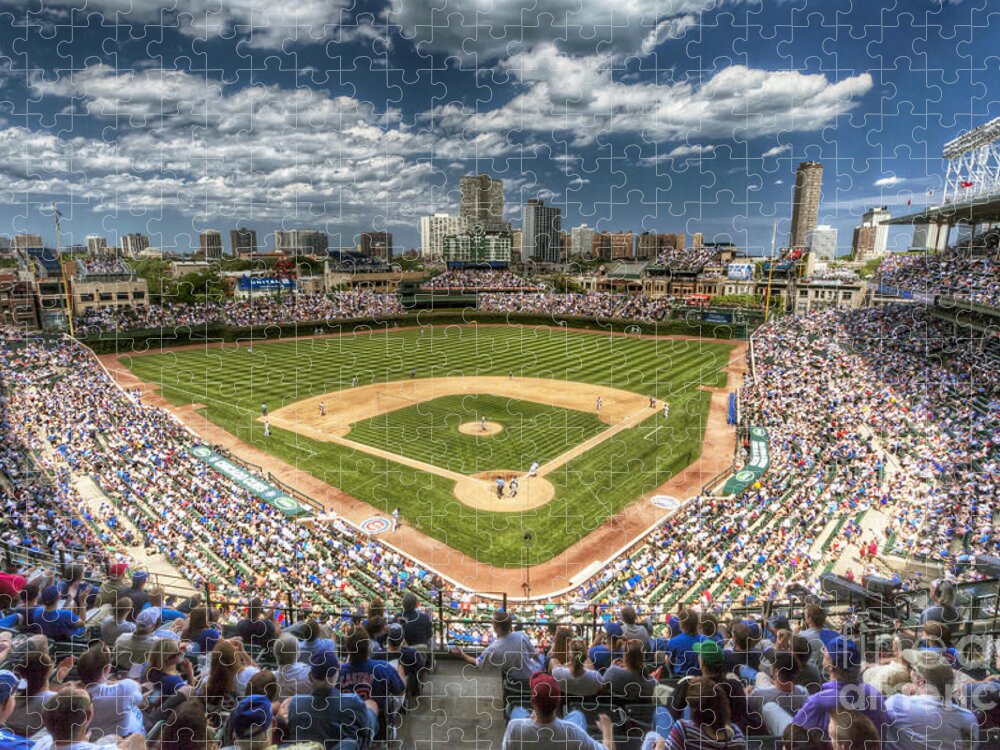 Wrigley Jigsaw Puzzle featuring the photograph 0234 Wrigley Field by Steve Sturgill