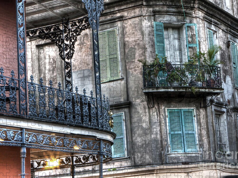 New Jigsaw Puzzle featuring the photograph 0275 New Orleans Balconies by Steve Sturgill