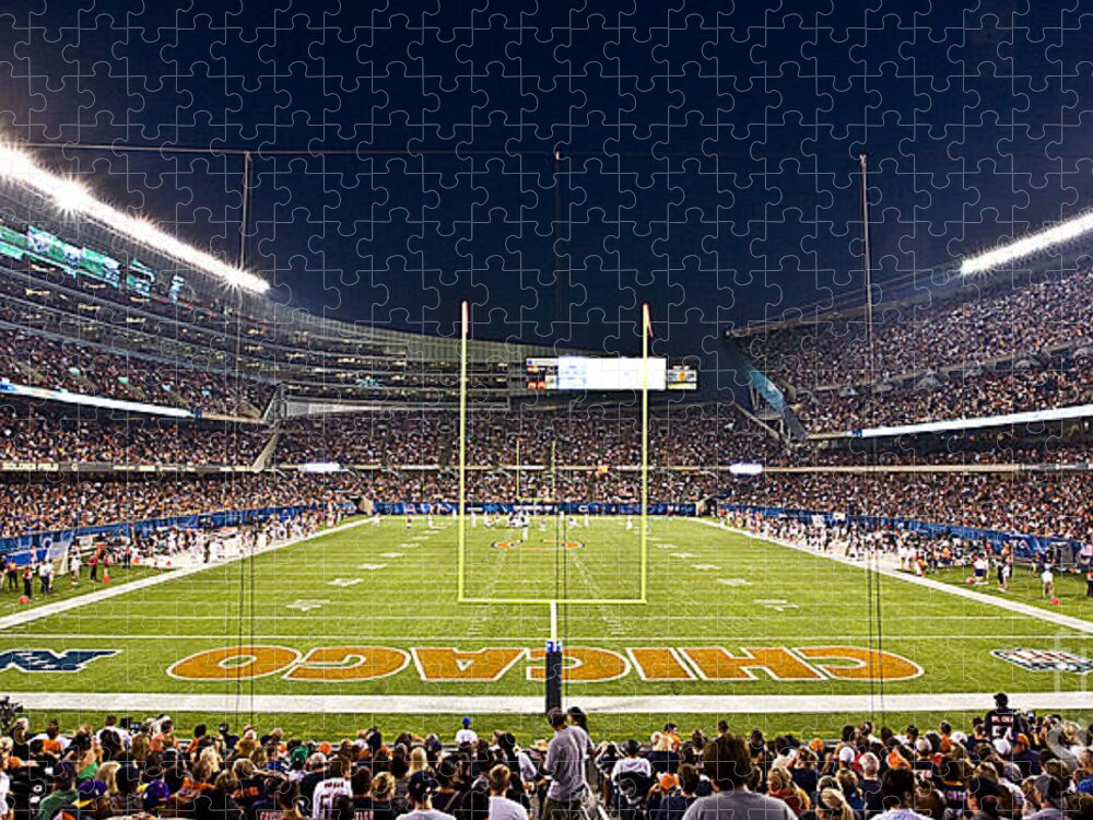 Chicago Jigsaw Puzzle featuring the photograph 0587 Soldier Field Chicago by Steve Sturgill
