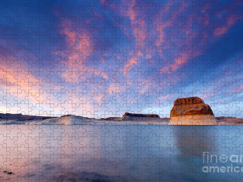 Lake Jigsaw Puzzle featuring the photograph 0679 Lake Powell Sunset by Steve Sturgill
