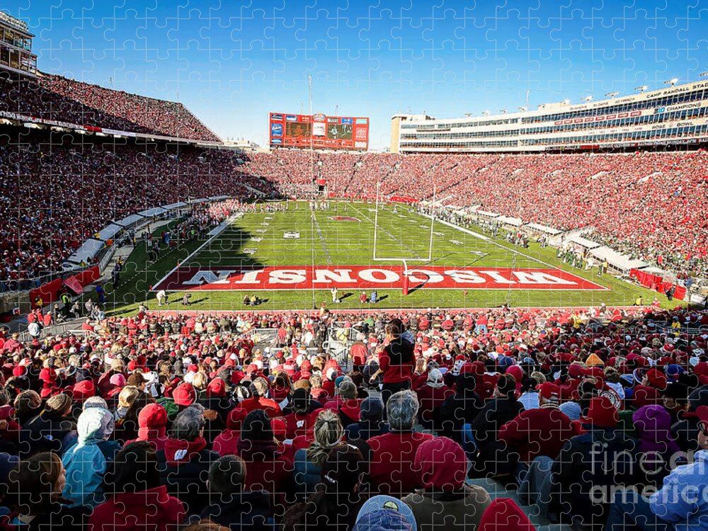 Camp Jigsaw Puzzle featuring the photograph 0814 Camp Randall Stadium by Steve Sturgill