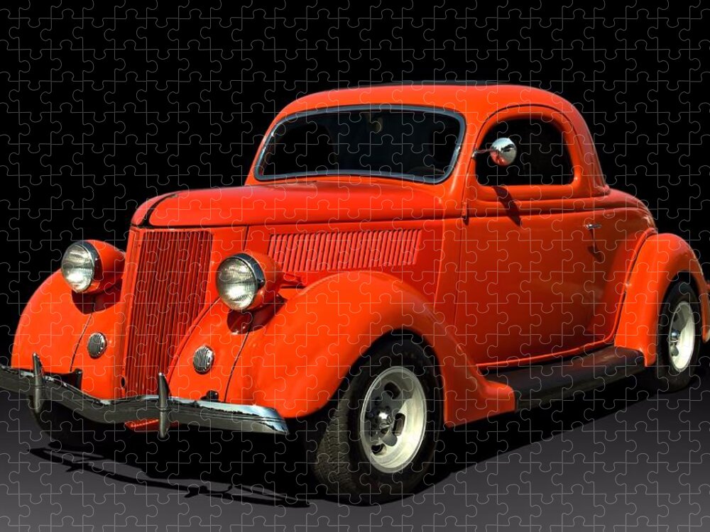 1936 Jigsaw Puzzle featuring the photograph 1936 Ford Coupe Hot Rod by Tim McCullough