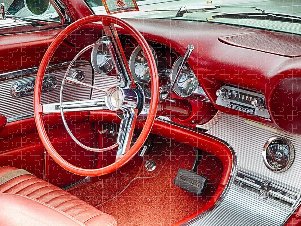 1962 Jigsaw Puzzle featuring the photograph 62 Thunderbird Interior #1 by Jerry Fornarotto