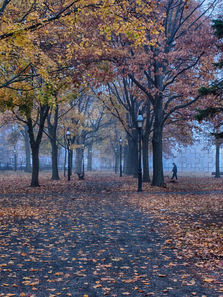 Salem Jigsaw Puzzle featuring the photograph A walk in Salem fog #1 by Jeff Folger