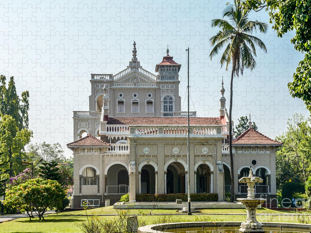 Aga Khan Palace Jigsaw Puzzle featuring the photograph Aga khan palace #2 by Kiran Joshi