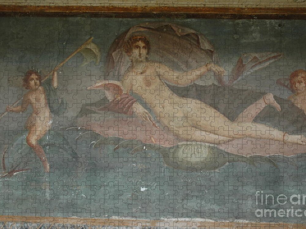 Art Jigsaw Puzzle featuring the photograph Art Of Pompeii, Italy #1 by Catherine Ursillo