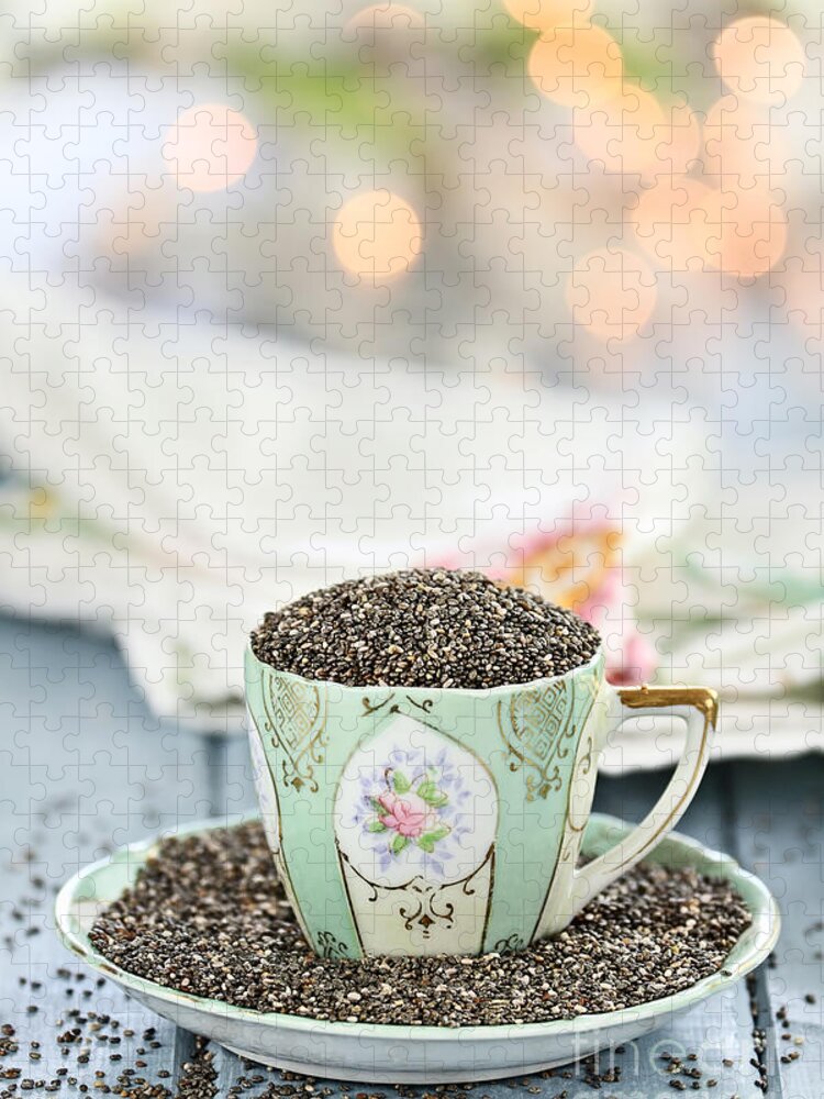 Chia Jigsaw Puzzle featuring the photograph Chia Seeds #1 by Stephanie Frey