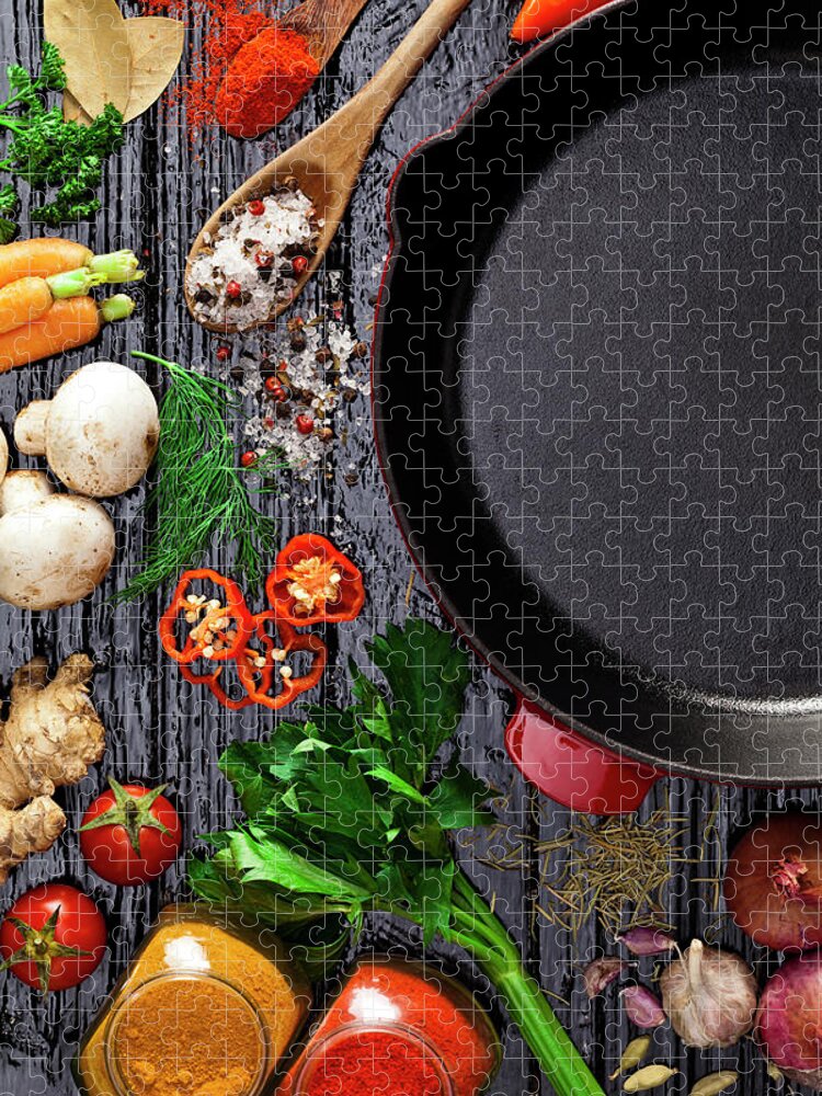 Spice Jigsaw Puzzle featuring the photograph Cooking And Seasoning Ingredients #1 by Fcafotodigital