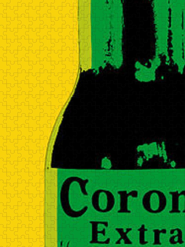 Beer Jigsaw Puzzle featuring the digital art Corona #2 by Jean luc Comperat