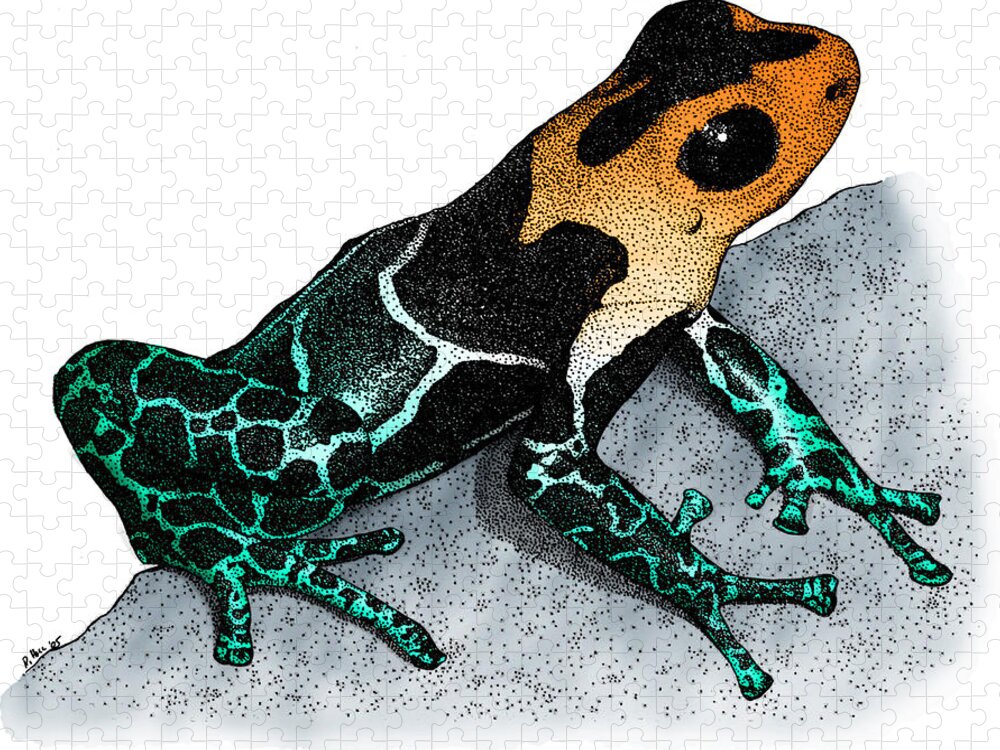 Red-headed Poison Dart Frog Jigsaw Puzzle featuring the photograph Crowned Poison Frog #1 by Roger Hall