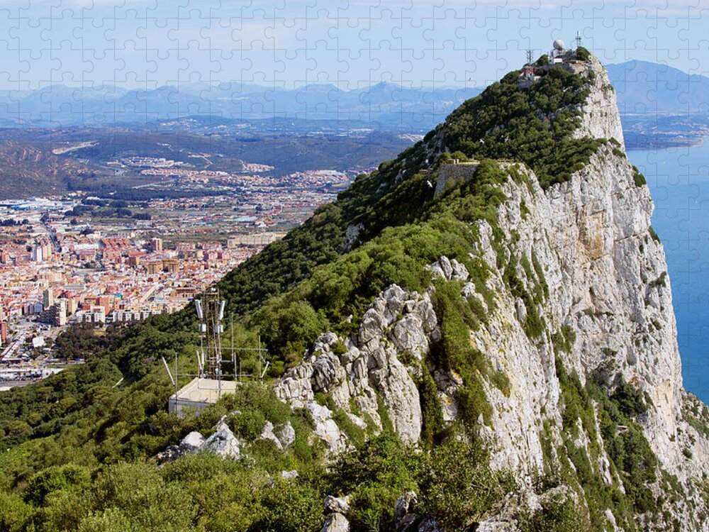 Above Jigsaw Puzzle featuring the photograph Gibraltar Rock #1 by Artur Bogacki