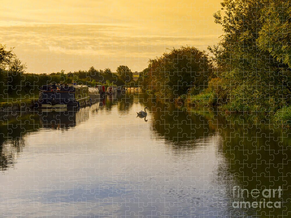 Grand Union Jigsaw Puzzle featuring the photograph Grand Union Canal in Berkhampsted #1 by Louise Heusinkveld