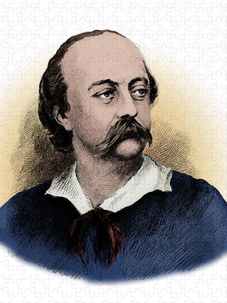 Literature Jigsaw Puzzle featuring the photograph Gustave Flaubert, French Author #1 by Science Source
