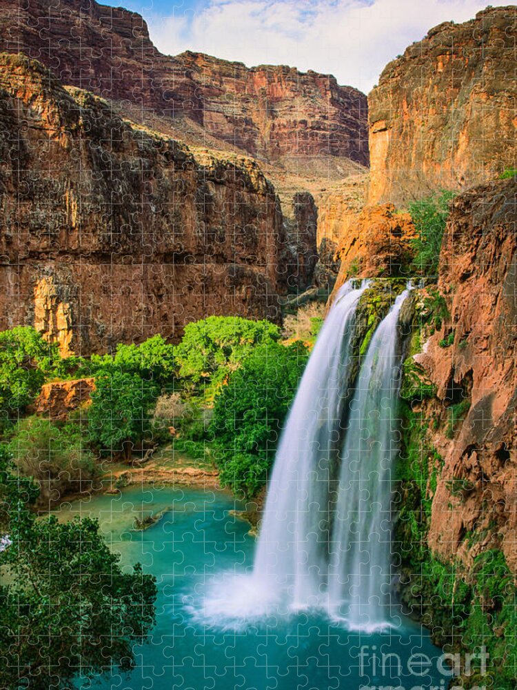 America Jigsaw Puzzle featuring the photograph Havasu Canyon #1 by Inge Johnsson