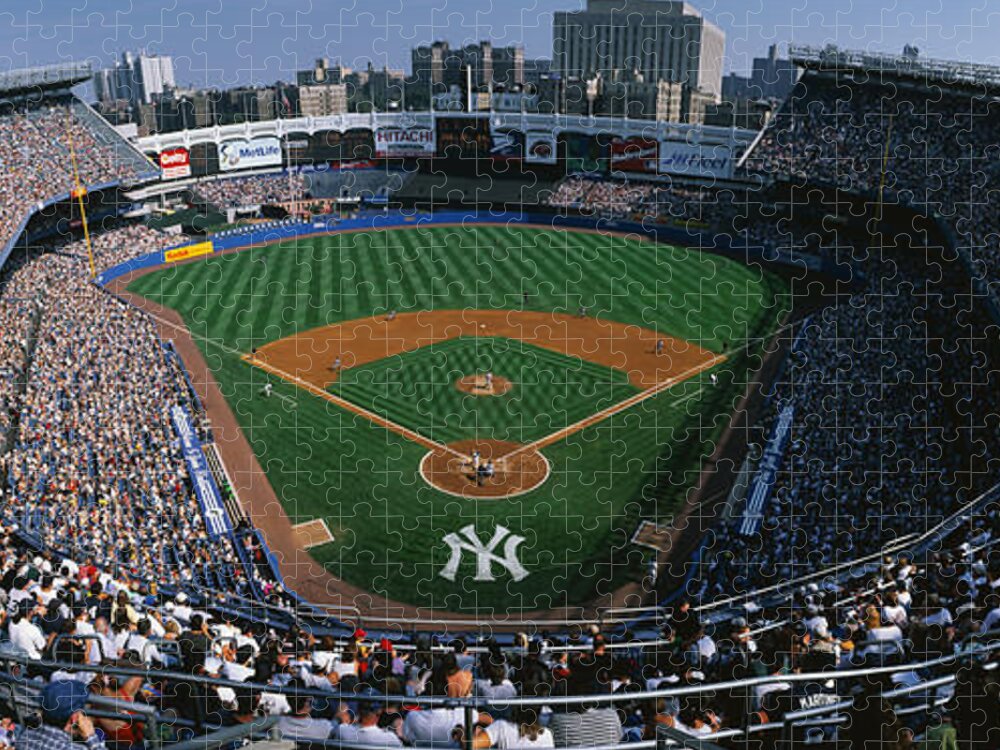 Photography Jigsaw Puzzle featuring the photograph High Angle View Of A Baseball Stadium #1 by Panoramic Images
