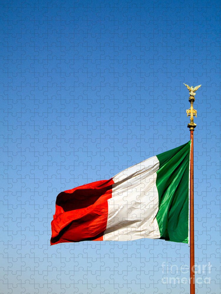 Flag Jigsaw Puzzle featuring the photograph Italian Flag #1 by Tim Holt