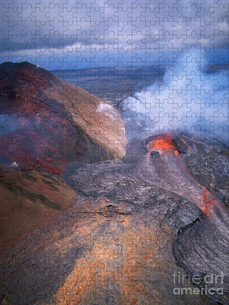 Nature Jigsaw Puzzle featuring the photograph Kilauea Volcano, Hawaii #1 by Douglas Peebles