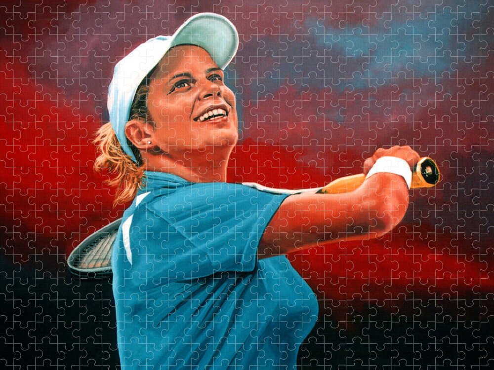 Paul Meijering Jigsaw Puzzle featuring the painting Kim Clijsters by Paul Meijering