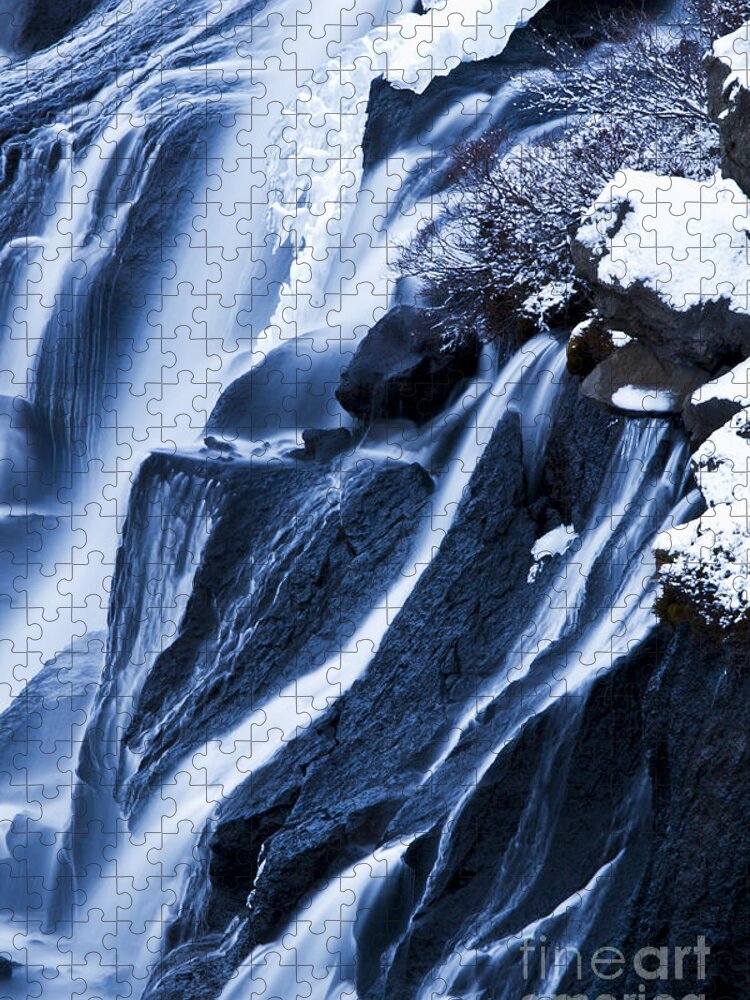 Water Jigsaw Puzzle featuring the photograph Lava Waterfalls #1 by Gunnar Orn Arnason