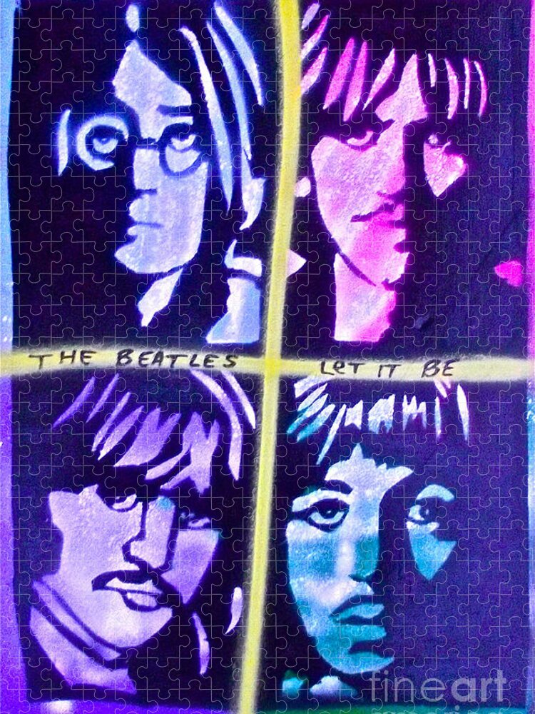 The Beatles Jigsaw Puzzle featuring the painting Let it Be #1 by Tony B Conscious