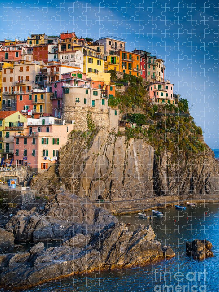 Cinque Terre Jigsaw Puzzle featuring the photograph Manarola Afternoon #1 by Inge Johnsson