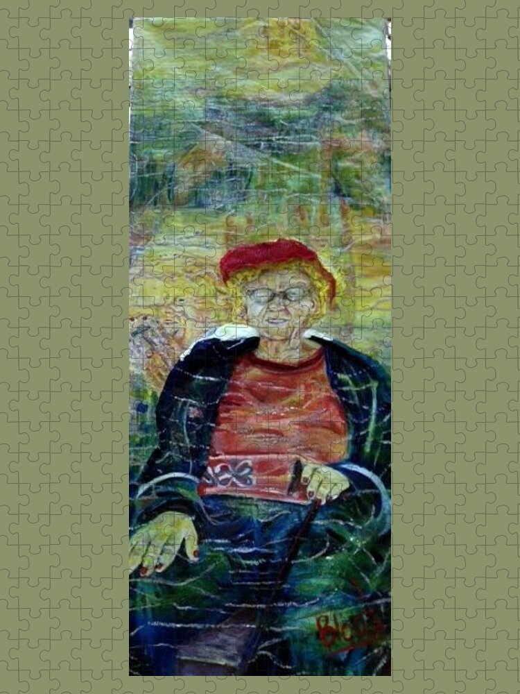  Jigsaw Puzzle featuring the painting Mrs Boyda by Peggy Blood