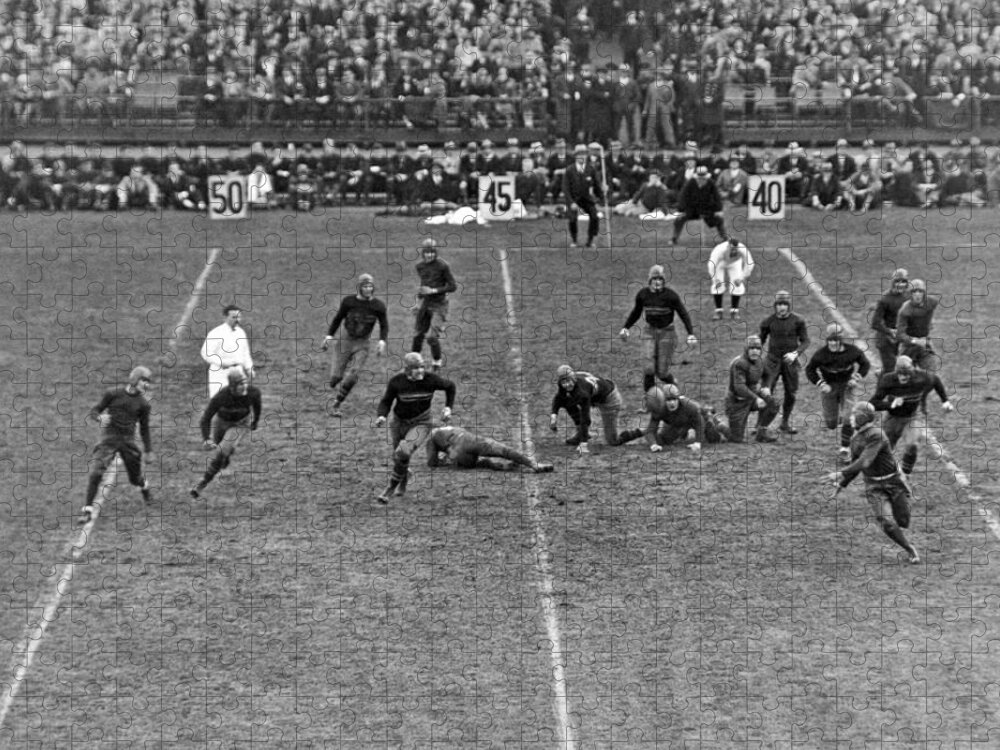 1927 Jigsaw Puzzle featuring the photograph Notre Dame-Army Football Game #1 by Underwood Archives