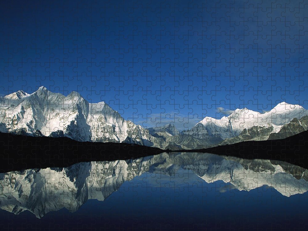 Feb0514 Jigsaw Puzzle featuring the photograph Panorama From Mt Makalu To Everest #1 by Colin Monteath
