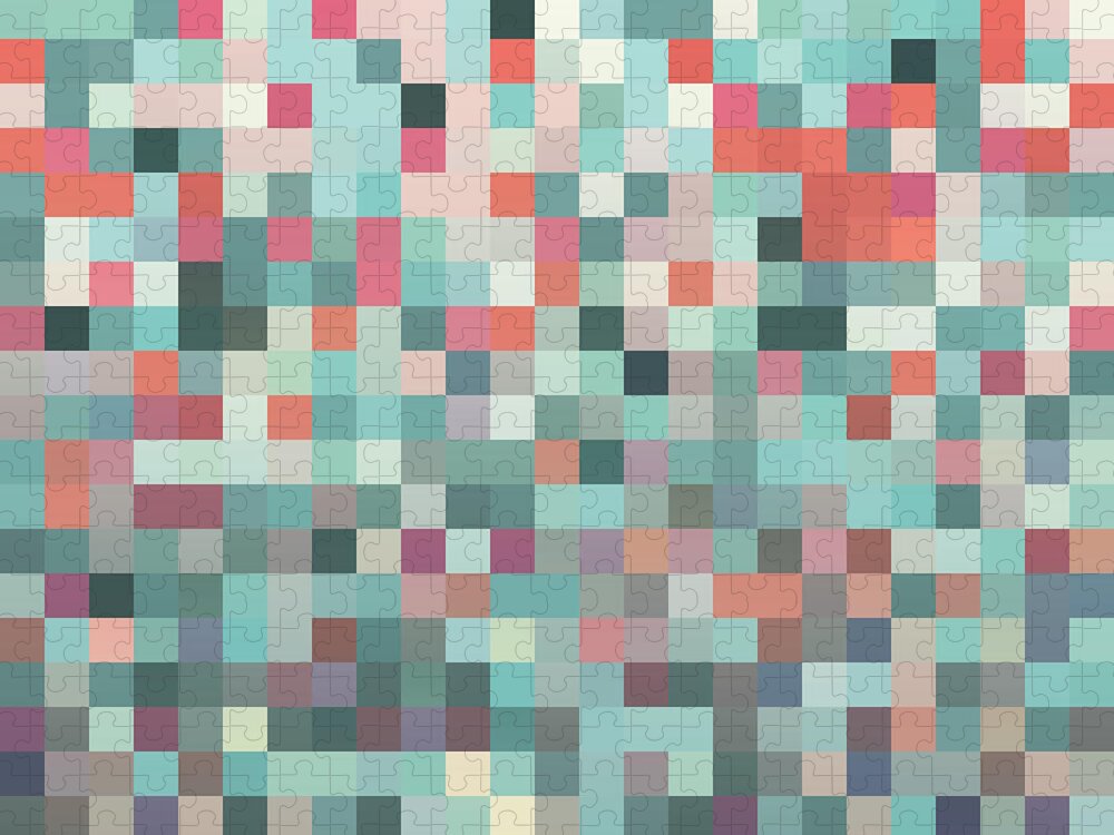 Pixel Art Style Pixel Background Jigsaw Puzzle