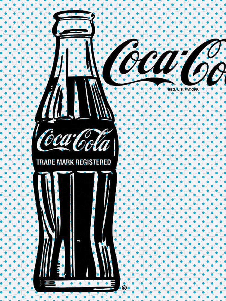 Logo Jigsaw Puzzle featuring the digital art POP Coke Bottle by Gary Grayson