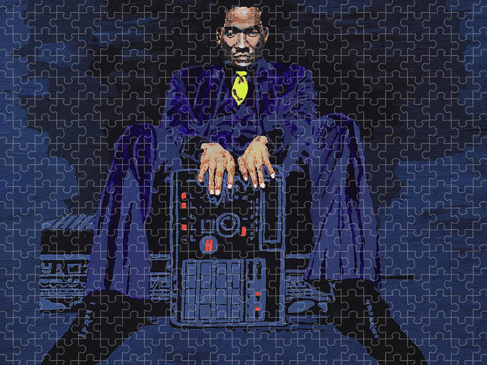 Q-tip Jigsaw Puzzle featuring the painting Q-Tip #1 by Rachel Natalie Rawlins