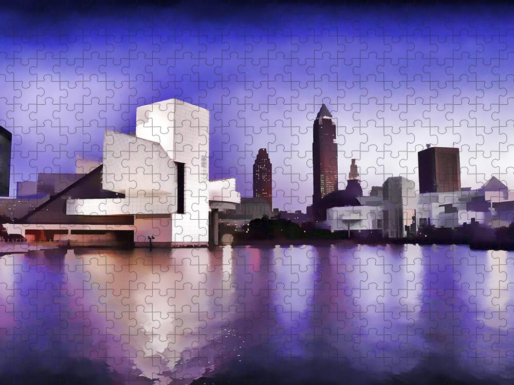 Rock N Roll Jigsaw Puzzle featuring the photograph Rock and Roll Hall of Fame - Cleveland Ohio - 3 #1 by Mark Madere