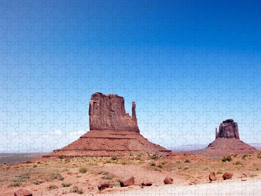 Scenics Jigsaw Puzzle featuring the photograph Rock On Monument Valley #1 by Marcomarchi