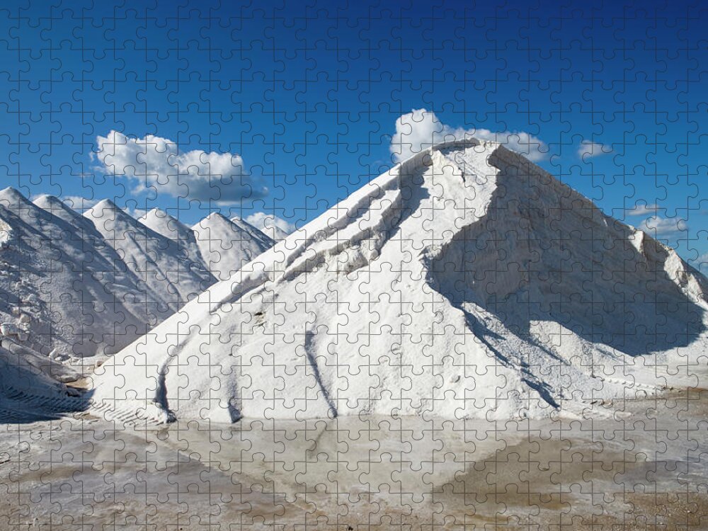 Working Jigsaw Puzzle featuring the photograph Salines De Llevant Salt Works #1 by Holger Leue