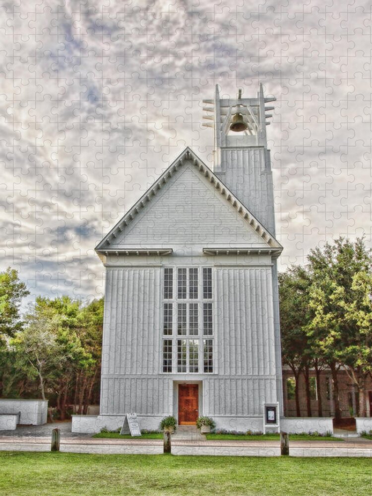 Chapel Jigsaw Puzzle featuring the photograph Seaside Chapel - surreal POV 1 by Scott Pellegrin
