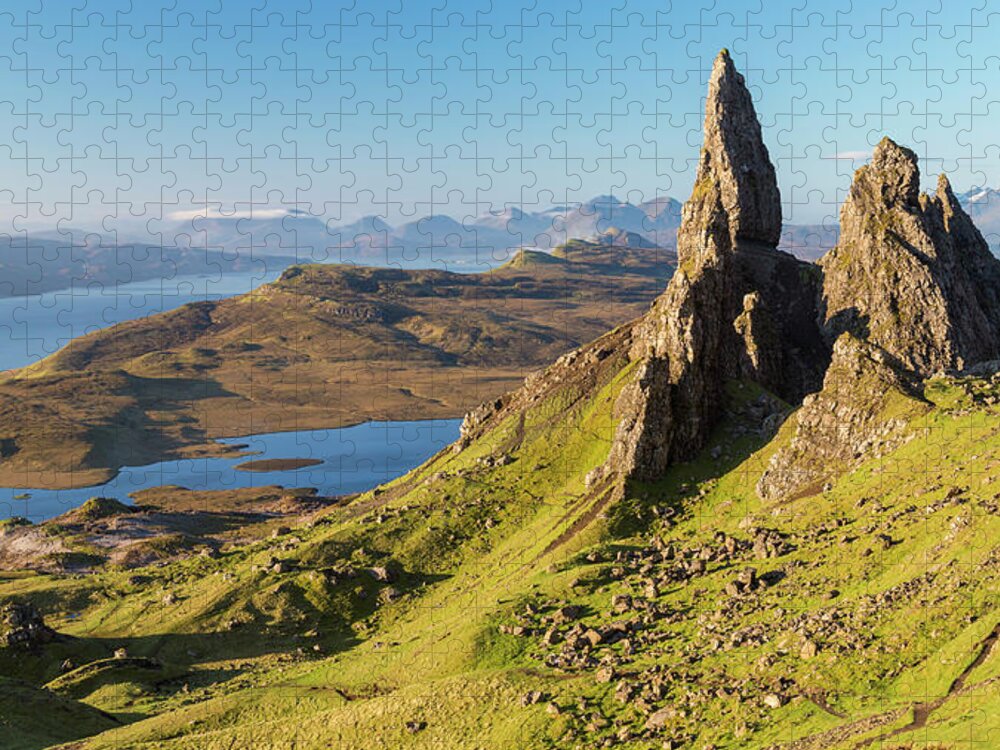Scenics Jigsaw Puzzle featuring the photograph The Old Man Of Storr, Trotternish, Isle #1 by Peter Adams