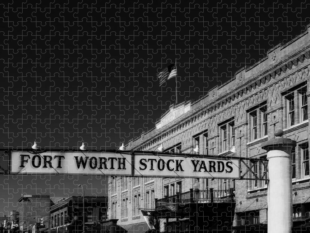 Fort Worth Jigsaw Puzzle featuring the photograph The Stock Yards of Fort Worth by Mountain Dreams