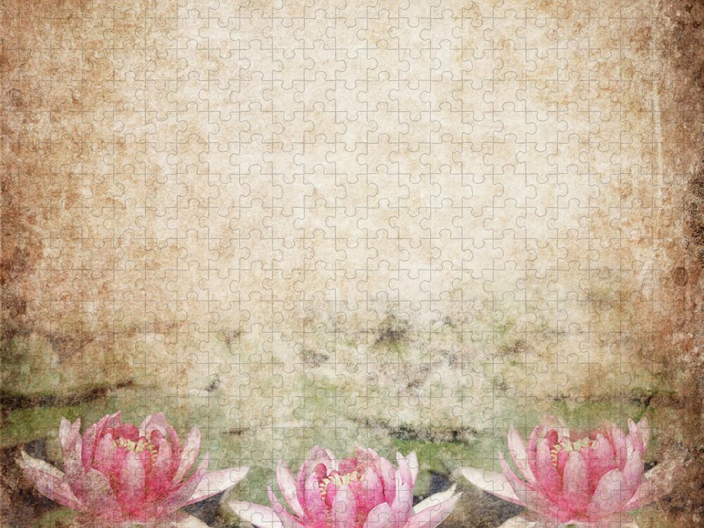 Lotus Jigsaw Puzzle featuring the photograph Water Lily Pond by Jelena Jovanovic