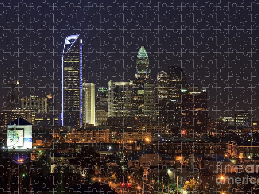 Skyline Jigsaw Puzzle featuring the photograph Charlotte Skyline #11 by Jill Lang