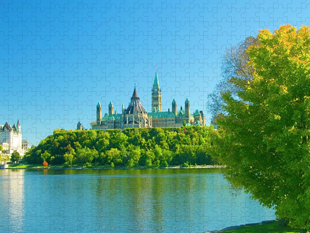 Panoramic Jigsaw Puzzle featuring the photograph Parliament #11 by Dennis Mccoleman
