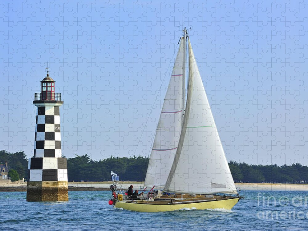 Sailing Boat Jigsaw Puzzle featuring the photograph 120118p306 by Arterra Picture Library