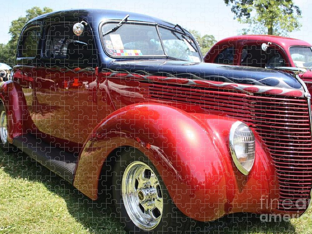 1938 Ford Two Door Sedan Jigsaw Puzzle featuring the photograph 1938 Ford Two Door Sedan by John Telfer