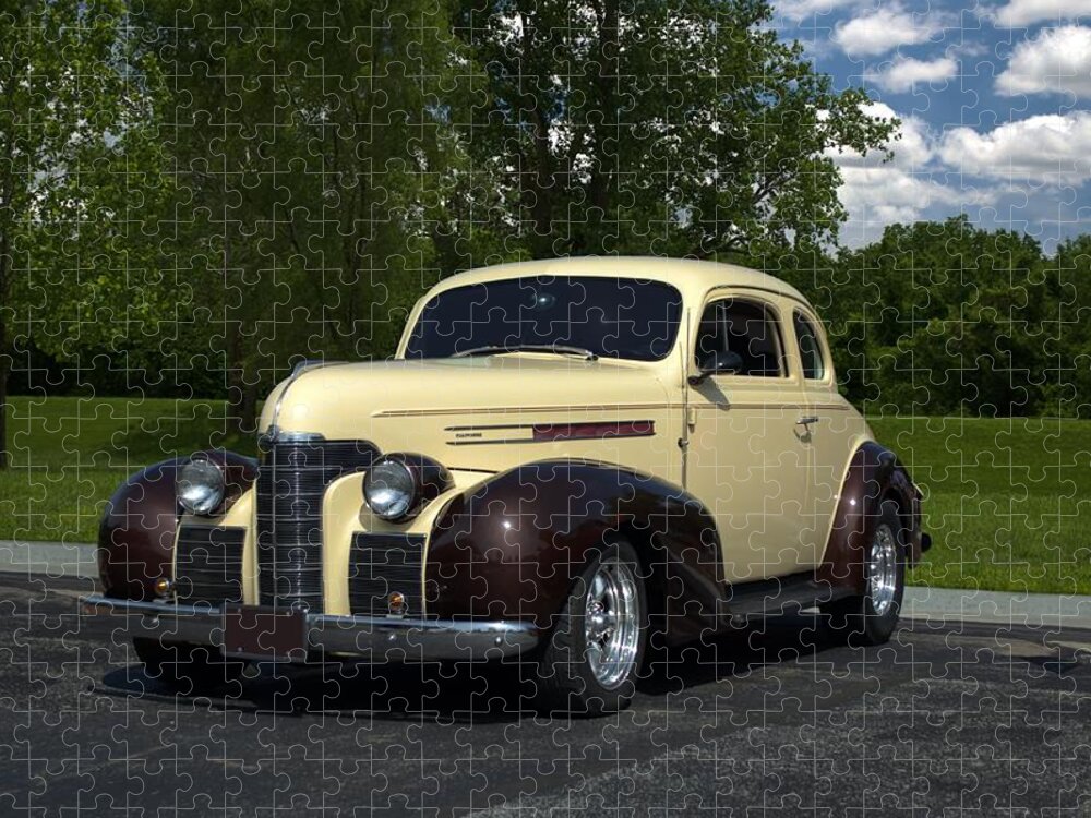 1939 Jigsaw Puzzle featuring the photograph 1939 Oldsmobile Coupe Hot Rod by Tim McCullough