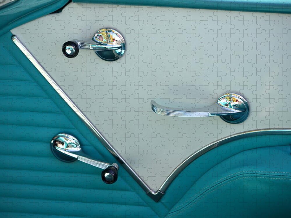 Chevy Jigsaw Puzzle featuring the photograph 1950's Chevy Interior by Dean Ferreira