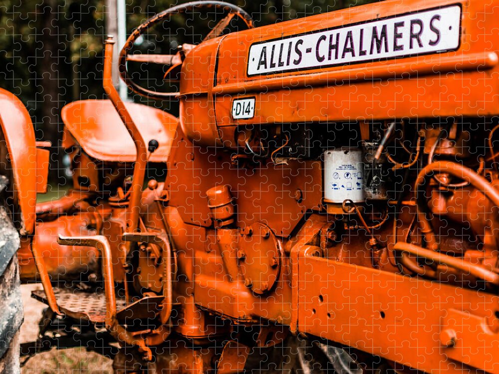 Allis-chalmers Jigsaw Puzzle featuring the photograph 1950s-Vintage Allis-Chalmers D14 Tractor by Jon Woodhams